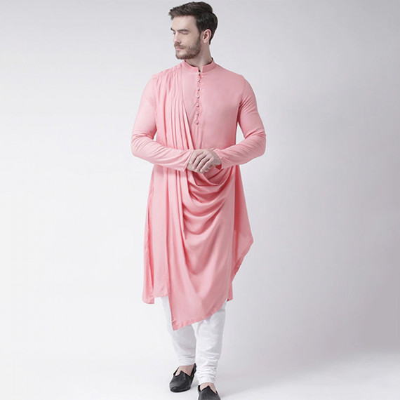 https://www.soulstylez.com/products/men-pink-solid-straight-kurta-with-attached-drape