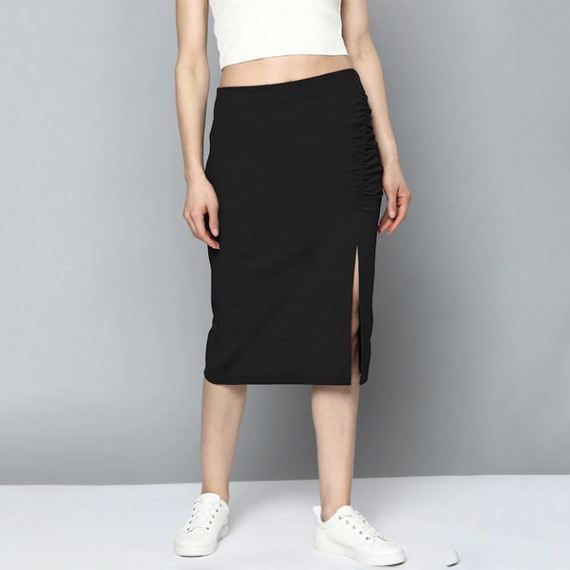 https://www.soulstylez.com/products/women-black-pure-cotton-solid-ruched-straight-skirt