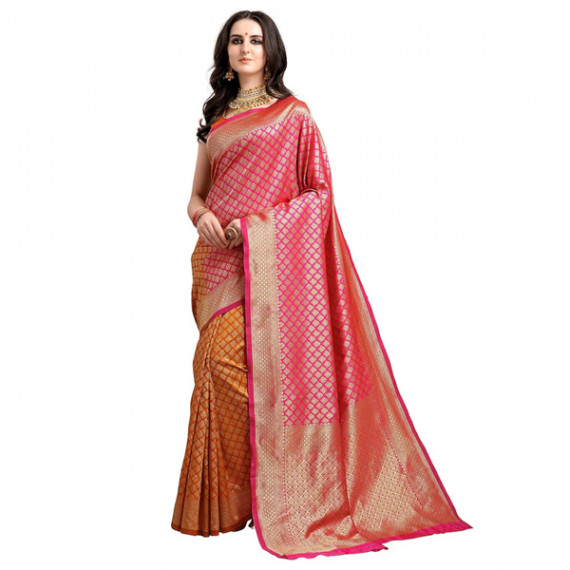 https://www.soulstylez.com/products/pink-mustard-yellow-ethnic-motifs-woven-design-half-half-kanjeevaram-saree